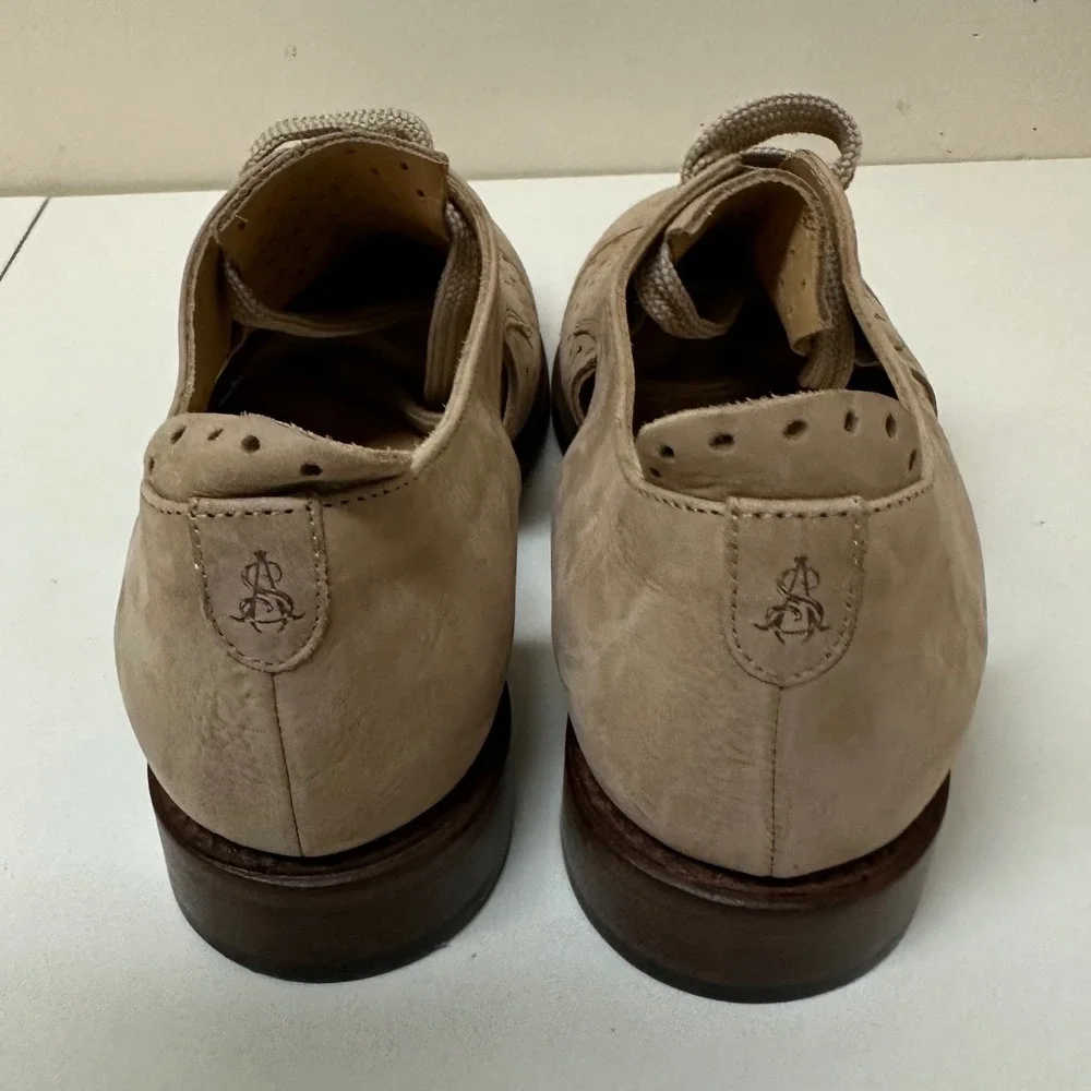 The Office of Angela Scott Mr Colin Cutout Suede Oxford Shoes Beige EU 37 US 7